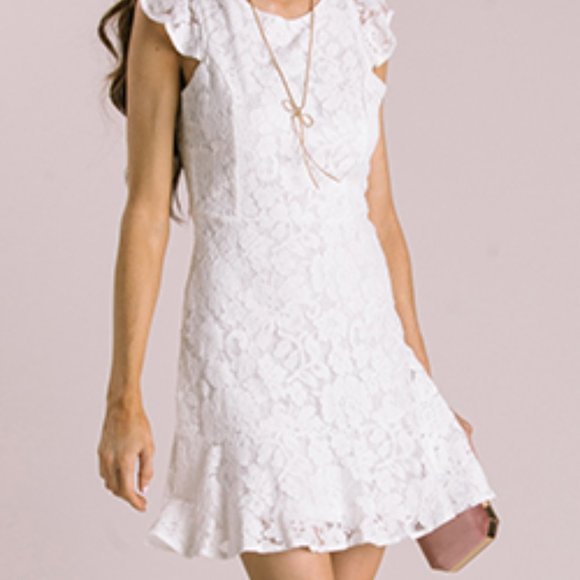 She and Sky Dresses & Skirts - She and Sky White Lace Dress, Small